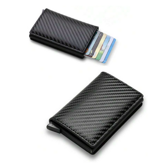 Carbon Fiber Rfid Card Holder Men Wallet